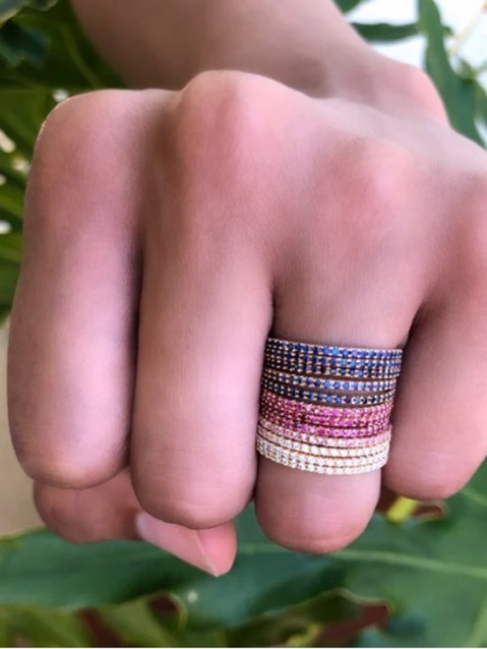 Anita Ko ROSE GOLD RUBY ETERNITY BAND - Picture 2 of 2